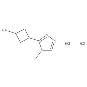 (1r,3r)-3-(4-methyl-4H-1,2,4-triazol-3-yl)cyclobutan-1-amine dihydrochloride Structure