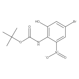 tert-butyl N-(4-bromo-2-hydroxy-6-nitrophenyl)carbamate Structure