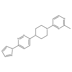3-[4-(2-methylpyrimidin-4-yl)piperazin-1-yl]-6-(1H-pyrazol-1-yl)pyridazine结构式