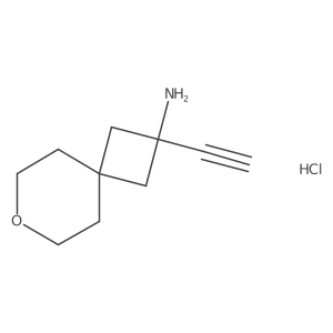 2-Ethynyl-7-oxaspiro[3.5]nonan-2-amine;hydrochloride结构式