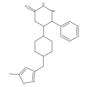 5-[4-[(5-Methyl-1,2-oxazol-3-yl)methyl]piperazin-1-yl]-6-phenyldiazinan-3-one结构式