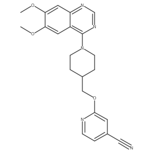 2-{[1-(6,7-Dimethoxyquinazolin-4-yl)piperidin-4-yl]methoxy}pyridine-4-carbonitrile结构式