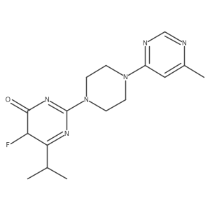5-fluoro-2-[4-(6-methylpyrimidin-4-yl)piperazin-1-yl]-6-propan-2-yl-5H-pyrimidin-4-one Structure