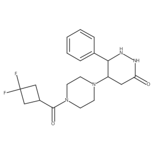 5-[4-(3,3-Difluorocyclobutanecarbonyl)piperazin-1-yl]-6-phenyldiazinan-3-one Structure
