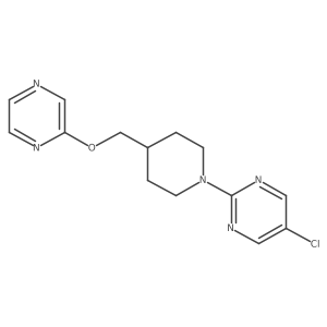 5-Chloro-2-{4-[(pyrazin-2-yloxy)methyl]piperidin-1-yl}pyrimidine Structure