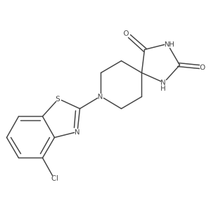 8-(4-Chloro-1,3-benzothiazol-2-yl)-1,3,8-triazaspiro[4.5]decane-2,4-dione结构式