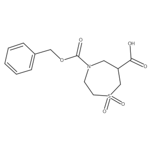 4-[(Benzyloxy)carbonyl]-1,1-dioxo-1lambda6,4-thiazepane-6-carboxylic acid结构式