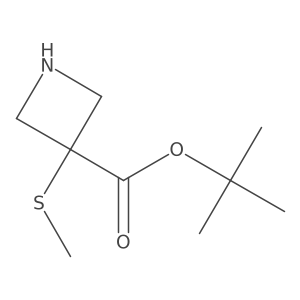 Tert-butyl 3-(methylsulfanyl)azetidine-3-carboxylate结构式