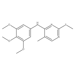 5-methyl-2-(methylsulfanyl)-N-(3,4,5-trimethoxyphenyl)pyrimidin-4-amine结构式