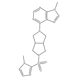 9-methyl-6-{5-[(1-methyl-1H-imidazol-2-yl)sulfonyl]-octahydropyrrolo[3,4-c]pyrrol-2-yl}-9H-purine Structure
