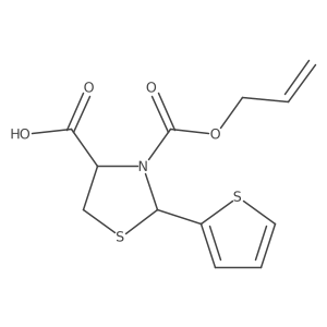 3-[(Prop-2-en-1-yloxy)carbonyl]-2-(thiophen-2-yl)-1,3-thiazolidine-4-carboxylic acid结构式