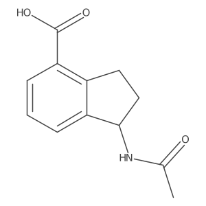 1-acetamido-2,3-dihydro-1H-indene-4-carboxylic acid结构式
