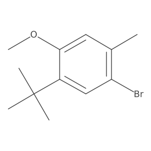 1-Bromo-5-(tert-butyl)-4-methoxy-2-methylbenzene结构式