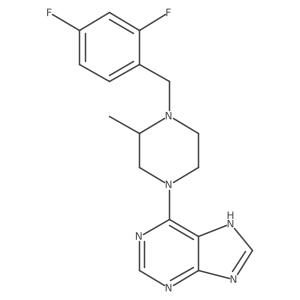 6-{4-[(2,4-difluorophenyl)methyl]-3-methylpiperazin-1-yl}-9H-purine Structure