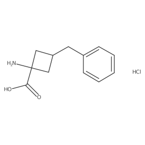 1-Amino-3-benzylcyclobutane-1-carboxylicacidhydrochloride结构式