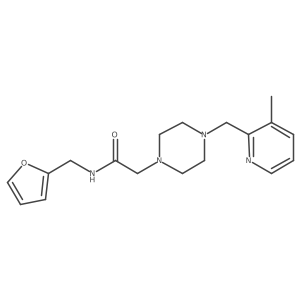 N-[(furan-2-yl)methyl]-2-{4-[(3-methylpyridin-2-yl)methyl]piperazin-1-yl}acetamide结构式