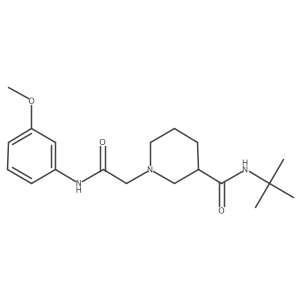 N-tert-butyl-1-{[(3-methoxyphenyl)carbamoyl]methyl}piperidine-3-carboxamide Structure