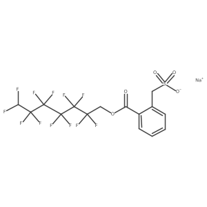 Sodium (2a{[(2,2,3,3,4,4,5,5,6,6,7,7adodecafluoroheptyl)oxy]carbonyl}phenyl)methanesulfonate结构式