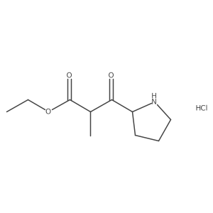 ethyl 2-methyl-3-oxo-3-[(2S)-pyrrolidin-2-yl]propanoate;hydrochloride结构式