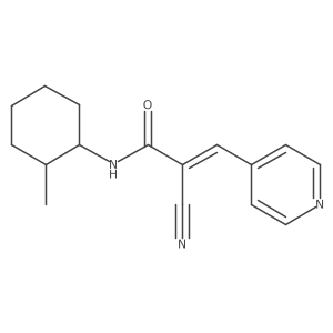 2-cyano-N-(2-methylcyclohexyl)-3-(pyridin-4-yl)prop-2-enamide Structure