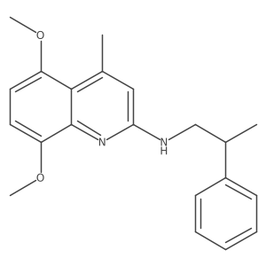 5,8-Dimethoxy-4-methyl-N-(2-phenylpropyl)-2-quinolinamine结构式