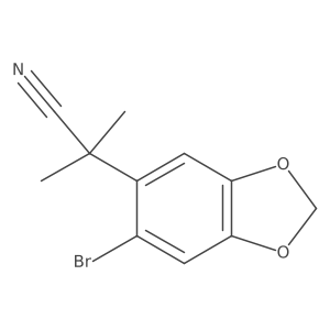 2-(6-Bromo-1,3-benzodioxol-5-yl)-2-methylpropanenitrile结构式