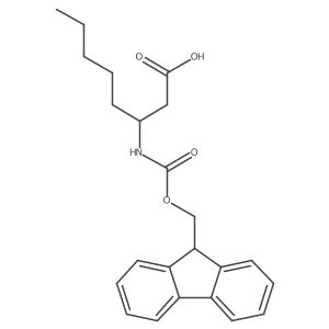 N-Fmoc-3-aminooctanoic acid结构式