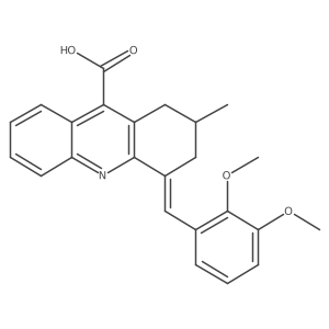 4-(2,3-Dimethoxy-benzylidene)-2-methyl-1,2,3,4-tetrahydro-acridine-9-carboxylic acid结构式