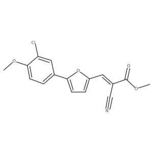 Methyl 3-(5-(3-chloro-4-methoxyphenyl)furan-2-yl)-2-cyanoacrylate Structure