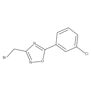 3-(Bromomethyl)-5-(3-chlorophenyl)-1,2,4-oxadiazole结构式