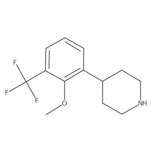 4-[2-Methoxy-3-(trifluoromethyl)phenyl]piperidine Structure