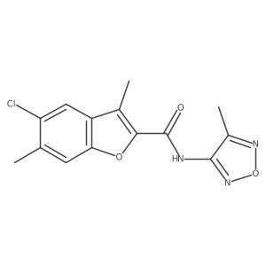 5-chloro-3,6-dimethyl-N-(4-methyl-1,2,5-oxadiazol-3-yl)-1-benzofuran-2-carboxamide Structure