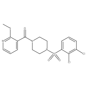 1-(2,3-Dichlorobenzenesulfonyl)-4-[2-(methylsulfanyl)pyridine-3-carbonyl]piperazine Structure