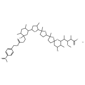 Monensin, 26-((4-nitrophenyl)carbamate), monosodium salt Structure