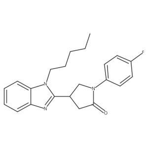 1-(4-fluorophenyl)-4-(1-pentyl-1H-benzimidazol-2-yl)pyrrolidin-2-one结构式