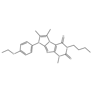 3-butyl-8-(4-ethoxyphenyl)-1,6,7-trimethyl-1H-imidazo[2,1-f]purine-2,4(3H,8H)-dione结构式