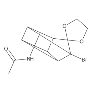N-(1-bromospiro{pentacyclo[4.3.0.0~2,5~.0~3,8~.0~4,7~]nonane-9,2'-[1,3]-dioxolane}-4-yl)acetamide结构式