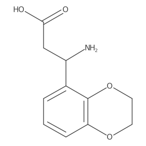 3-Amino-3-(2,3-dihydro-1,4-benzodioxin-5-yl)propanoic acid结构式