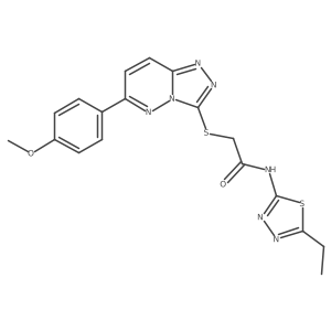 N-(5-ethyl-1,3,4-thiadiazol-2-yl)-2-((6-(4-methoxyphenyl)-[1,2,4]triazolo[4,3-b]pyridazin-3-yl)thio)acetamide Structure