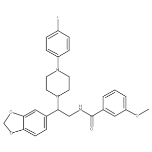 N-(2-(benzo[d][1,3]dioxol-5-yl)-2-(4-(4-fluorophenyl)piperazin-1-yl)ethyl)-3-methoxybenzamide Structure