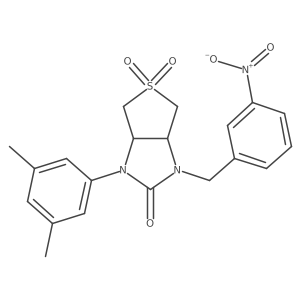 1-(3,5-dimethylphenyl)-3-(3-nitrobenzyl)tetrahydro-1H-thieno[3,4-d]imidazol-2(3H)-one 5,5-dioxide Structure