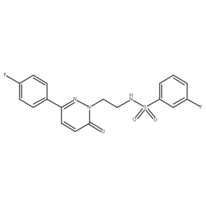 3-fluoro-N-(2-(3-(4-fluorophenyl)-6-oxopyridazin-1(6H)-yl)ethyl)benzenesulfonamide Structure