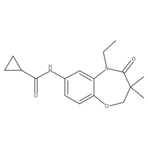 N-(5-ethyl-3,3-dimethyl-4-oxo-2,3,4,5-tetrahydrobenzo[b][1,4]oxazepin-7-yl)cyclopropanecarboxamide Structure