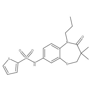 N-(3,3-dimethyl-4-oxo-5-propyl-2,3,4,5-tetrahydrobenzo[b][1,4]oxazepin-8-yl)thiophene-2-sulfonamide Structure