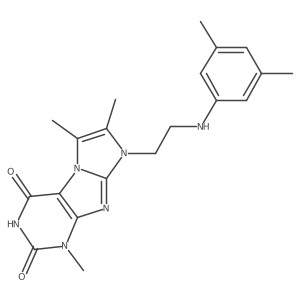 8-(2-((3,5-dimethylphenyl)amino)ethyl)-1,6,7-trimethyl-1H-imidazo[2,1-f]purine-2,4(3H,8H)-dione结构式