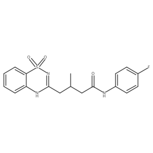 4-(1,1-dioxo-2H-1lambda6,2,4-benzothiadiazin-3-yl)-N-(4-fluorophenyl)-3-methylbutanamide结构式
