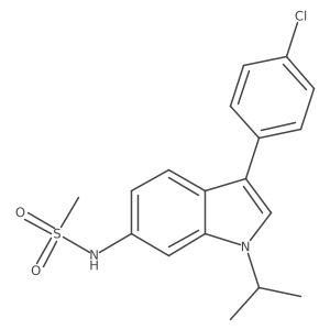 Methanesulfonamide, N-[3-(4-chlorophenyl)-1-(1-methylethyl)-1H-indol-6-YL]-结构式