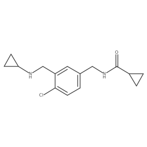 Cyclopropanecarboxylic Acid 4-chloro-3-cyclopropylaminomethyl-benzylamide Structure