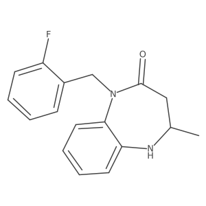 1-[(2-fluorophenyl)methyl]-4-methyl-2,3,4,5-tetrahydro-1H-1,5-benzodiazepin-2-one Structure