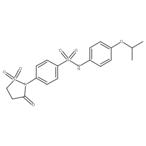 4-(1,1-dioxido-3-oxoisothiazolidin-2-yl)-N-(4-isopropoxyphenyl)benzenesulfonamide结构式